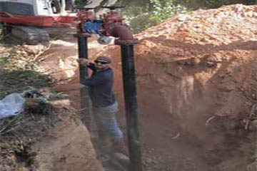 Complete backflow system installation project.